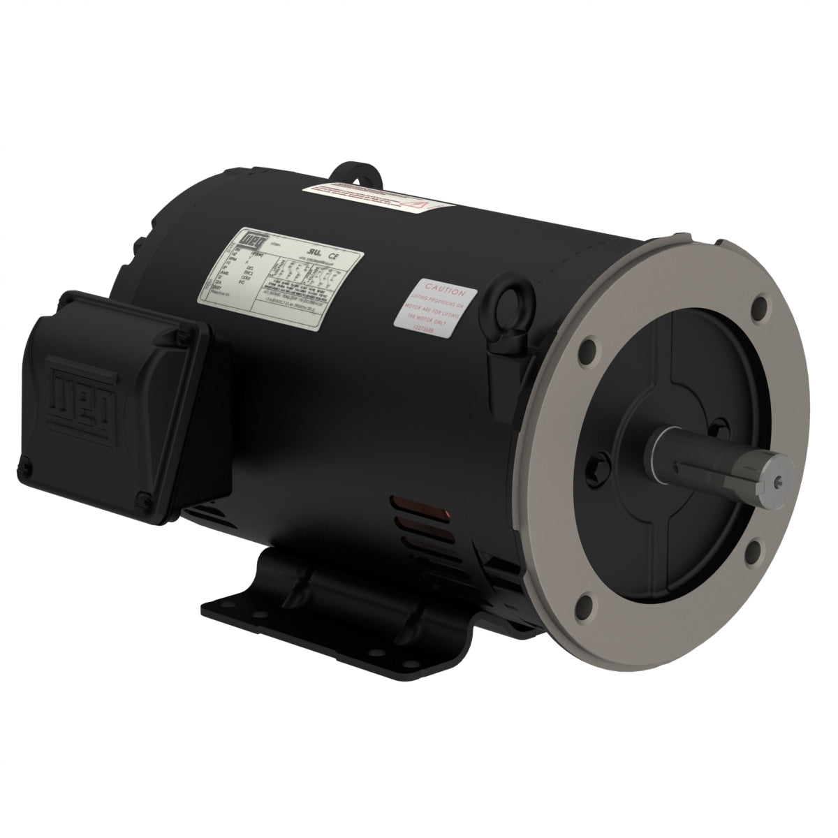 Weg Electric 00318OT3H182TC-S, 3 Hp, 1800 Rpm, 182/4TC FR, 575 Vac, ODP, 3 PH, Foot-mounted, Rolled Steel.