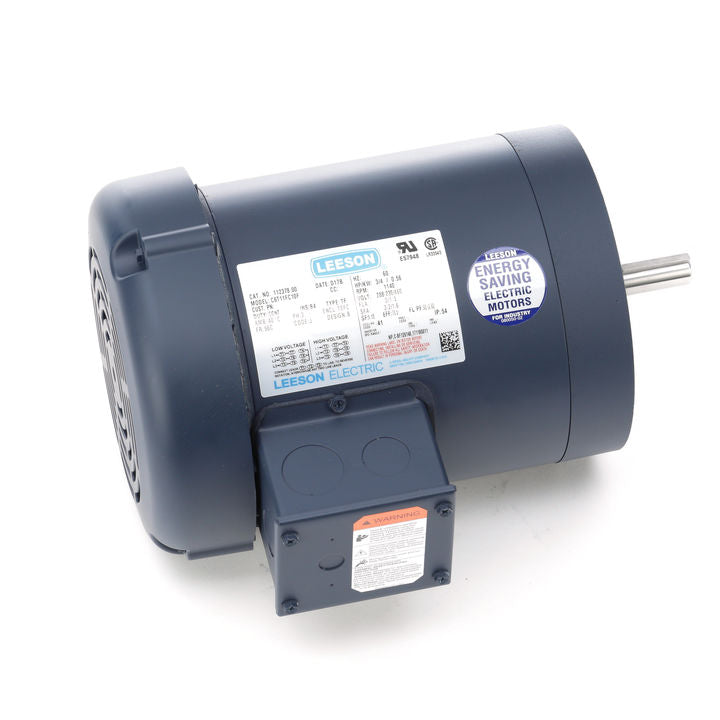 Leeson Electric 112378.00, 3/4 HP, 1200 RPM, 56C FR, TEFC, 208-230/460 Vac, 3 PH, C-Face Less Base, General Purpose