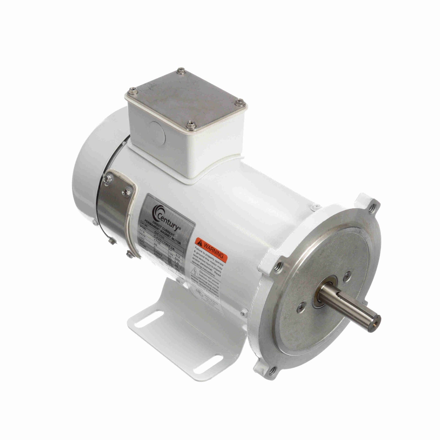 Century Electric DC148, 1/4 Hp, 1800 Rpm, S56C FR, 90 Vac, Rigid Base, TEFC, SCR Motor.