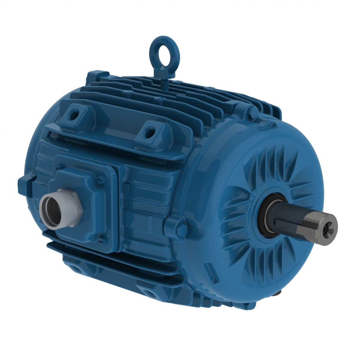 Weg Electric 01536ET3EPM254/6Y, 15 Hp, 256TZ Frame, 3600 RPM, 208-230/460//380 Vac, TEAO, 3 PH, Pad mounted, W22 NEMA Premium Efficiency.