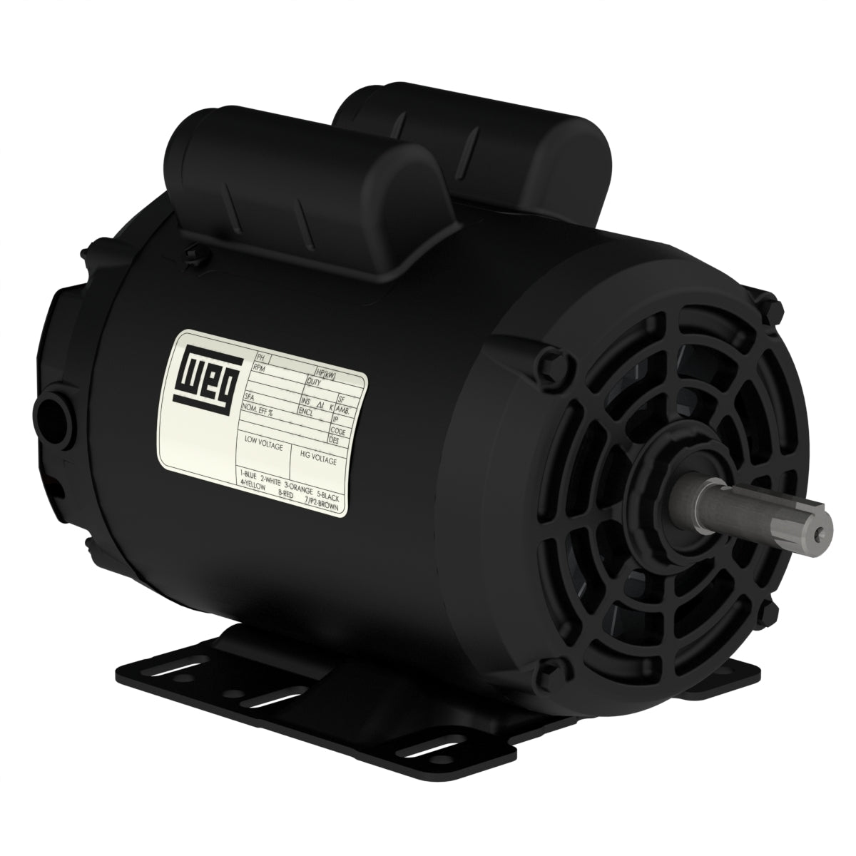 Weg Electric 00436OS1DCDG56HZ, 4 Hp, 3600 Rpm, G56HZ Frame, 230 Vac, ODP, 3 PH, Foot-mounted, Compressor Duty.