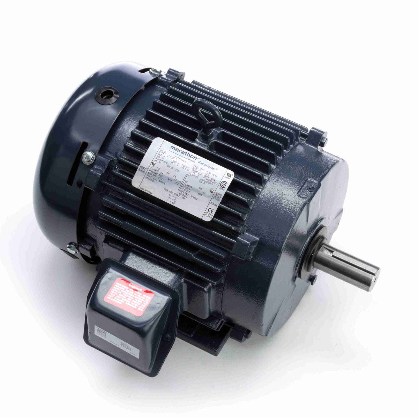 Marathon Electric GT1004, 1 1/2 Hp, 1800 Rpm, 145T FR, 230/460 Vac, 3 PH, TEFC, Rigid Base, General Purpose, EPAct Efficiency, 145TTTC6026.