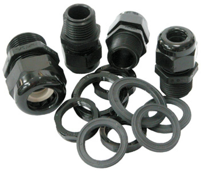 KB Electronics 9526, KBAC/DA Liquid Tight Fittings, 3 x 0.5", 1 x .75"