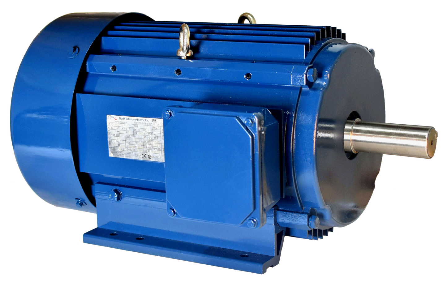 North American Electric APE143T-1-4, 1 HP, 1800 RPM, 143T Frame, 208-230/460V, 3PH, NEMA Design B, 60HZ, 1.15 S.F., TEFC, Gen Purp, Aluminum, Prem Eff, Inverter Duty