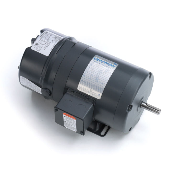 Marathon Electric K2045A, 2 Hp, 1800 Rpm, 145T FR, 230/460 Vac, 3 PH, Totally Enclosed, Rigid Base, Brake Motor, 145TTFR16361.