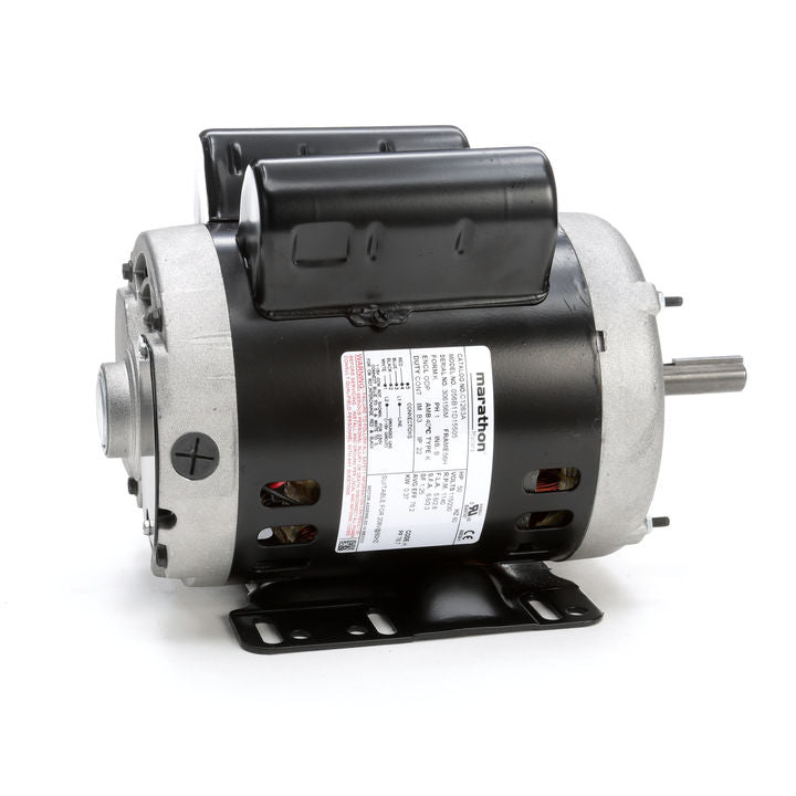 Marathon Electric C1263A, 1/2 HP, 1200 RPM, 56 FR, 115/230 V, 1 PH, Dripproof , Rigid Base, General Purpose, 56B11D15505
