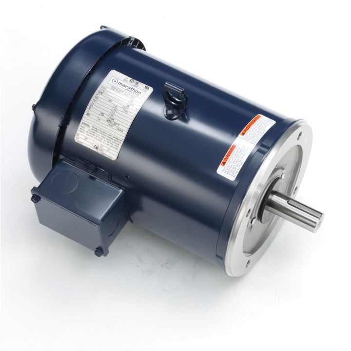 Marathon Electric C224B, 184TTFW16046, 5 Hp, 1800 Rpm, 184TC FR, 208-230/460 Vac, 3 PH. TEFC, C-Face Footless, General Purpose, Standard Efficiency