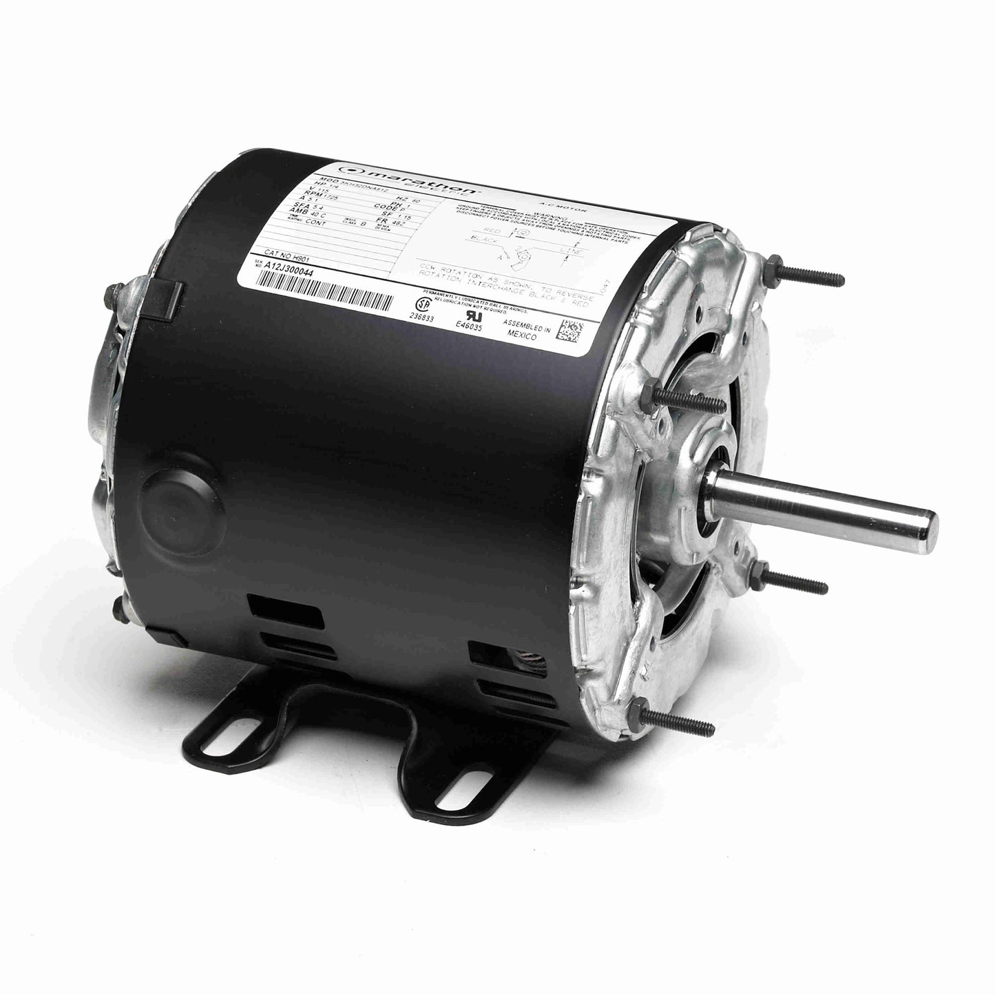 Marathon Electric C703A, 2 HP, 3600 RPM, 56 FR, 115/230 V, 1 PH, Dripproof , Rigid Base, General Purpose, 56B34D15536.