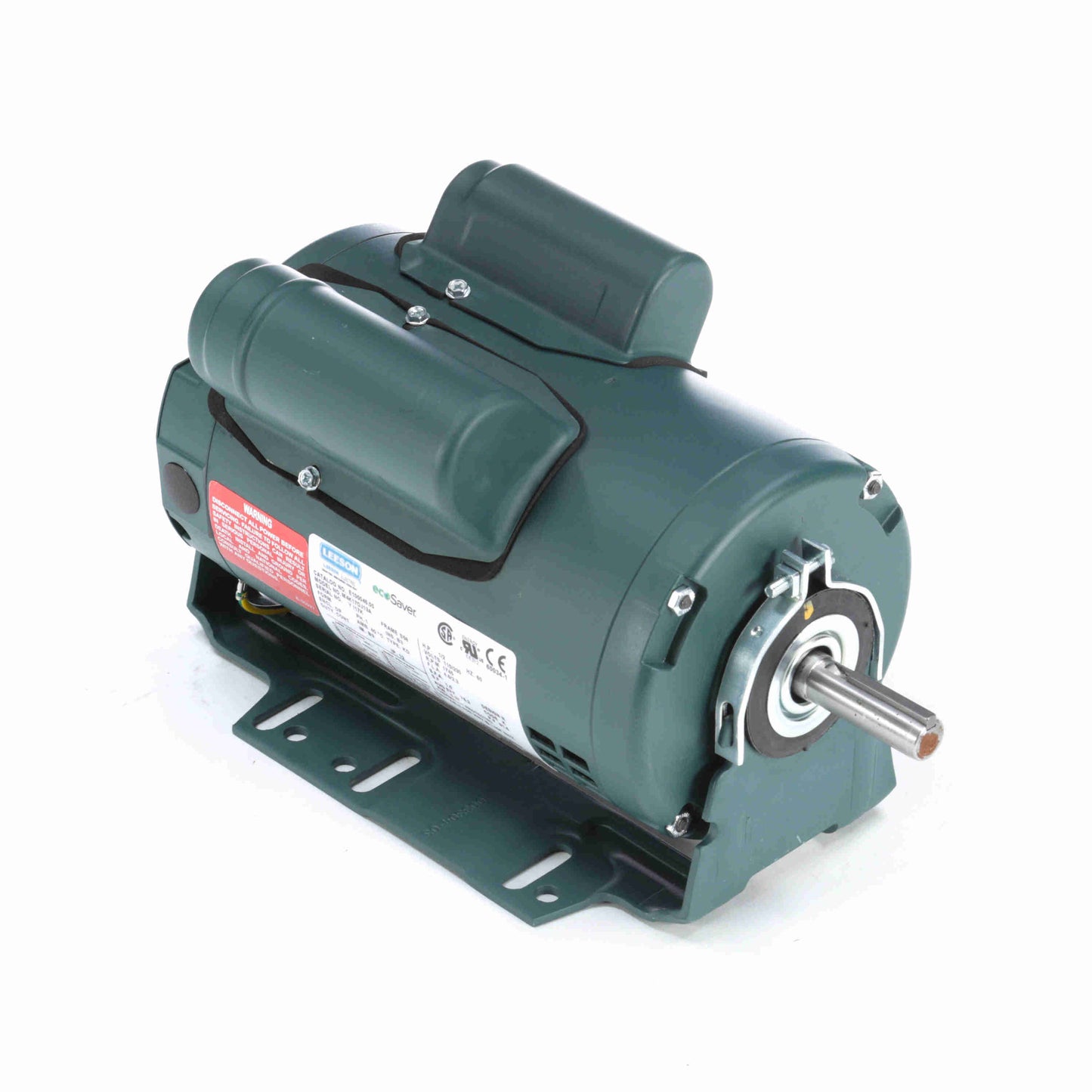 Leeson Electric E100045.00, 1/2 HP, 1800 RPM, 56 FR, DP, 115/208-230 Vac, 1 PH, Resilient Base, General Purpose