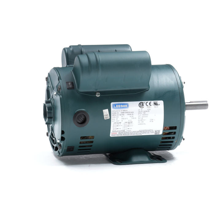 Leeson Electric E119855.00, 3/4 Hp, 1800 Rpm, 56 FR, DP, 115/208-230 Vac, 1 PH, Rigid Base, Capacitor Start, General Purpose