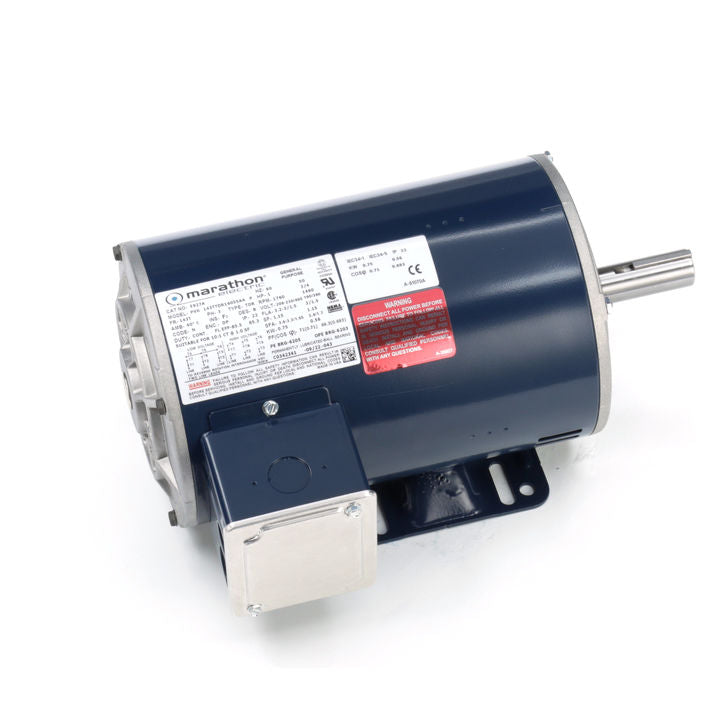 Marathon Electric E927A, 1 Hp, 1800 Rpm, 143T FR, 230/460 Vac, 3 PH, DP, General Purpose Motor, 143TTDR16055.