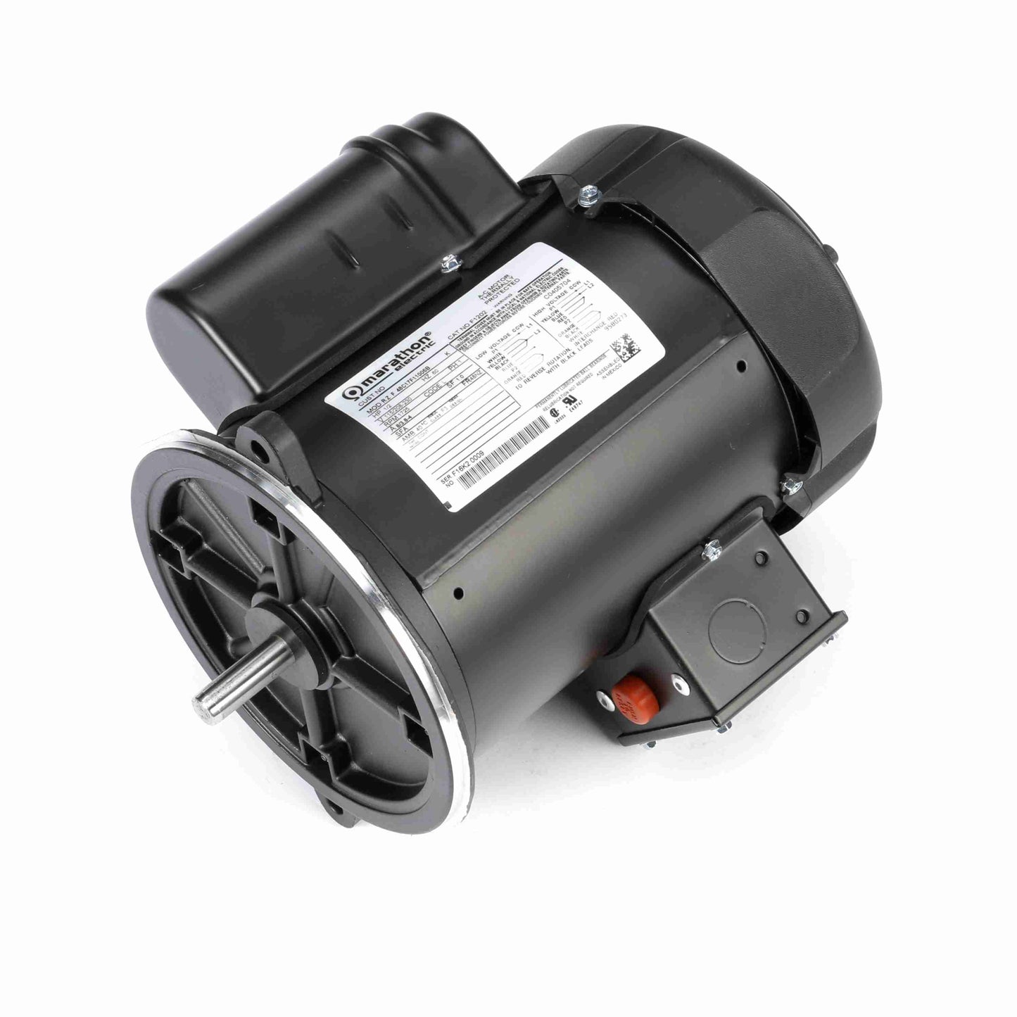 Marathon Electric F1205, 1 1/2 Hp,1800 Rpm, 56NZ FR, 115/230 Vac, 1 PH, TEFC, N Flange, Farm Duty, Auger Drive, 56B17F15516.
