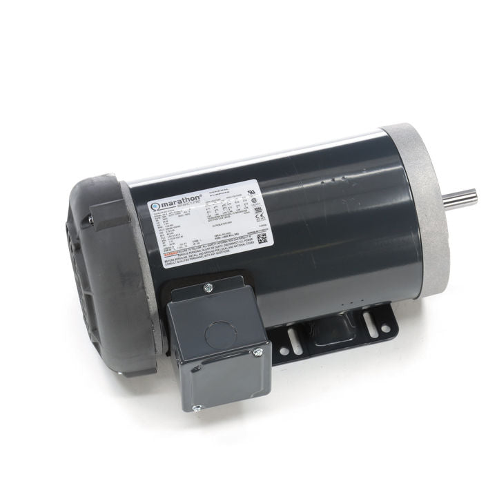 Marathon Electric K701A, 1 Hp, 1200 Rpm, 56HC FR, 208-230/460 Vac, 3 PH, TEFC, C-Face with Base, General Purpose, Standard Efficiency, 56T11F15521
