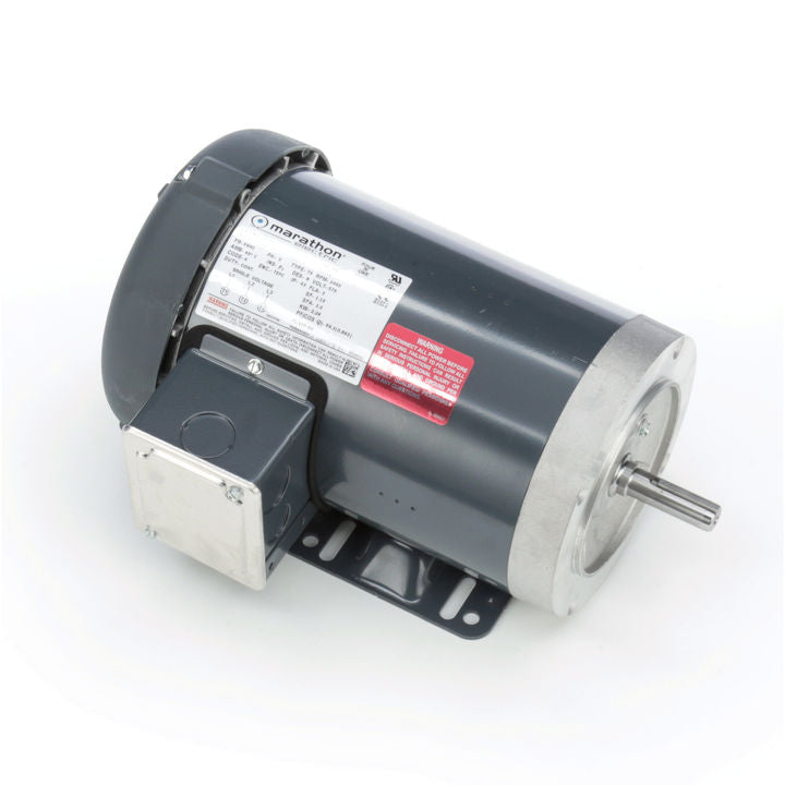 Marathon Electric K725A, 3 Hp, 3600 Rpm, 56HC FR, 575 Vac, 3 PH, TEFC, C-Face Footed, General Purpose, Standard Efficiency, 056T34F5353.
