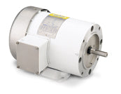 113591.00, 1 1/2 HP, 3600 RPM, 56C FR, 208-230/460 Vac, 3 PH, TENV, C-Face with Base, Washguard