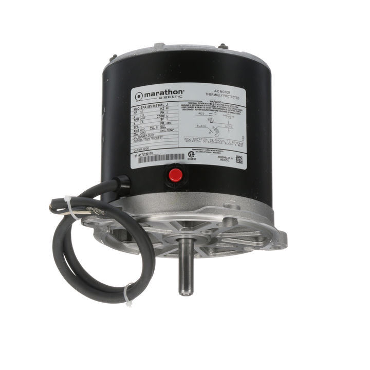 Marathon Electric O100, 1/7 HP, 3450 Rpm, 48M FR, 115 Vac, Split PH, And Capacitor Start, NEMA Flange Mount, Oil Burner, Manual Over Load, 48S34S361