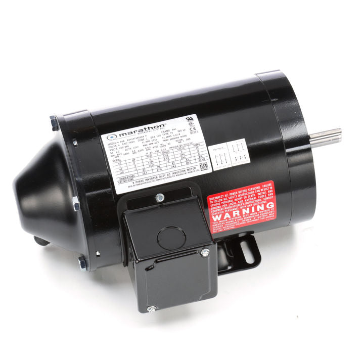Marathon Electric Y285, 2 Hp, 1800 Rpm, 145TC FR, 230/460 Vac, 3 PH, 1024 PPR, Totally Enclosed, C-Face Footed, Inverter Duty MAX+ w/ Encoder, 145THTN17034.