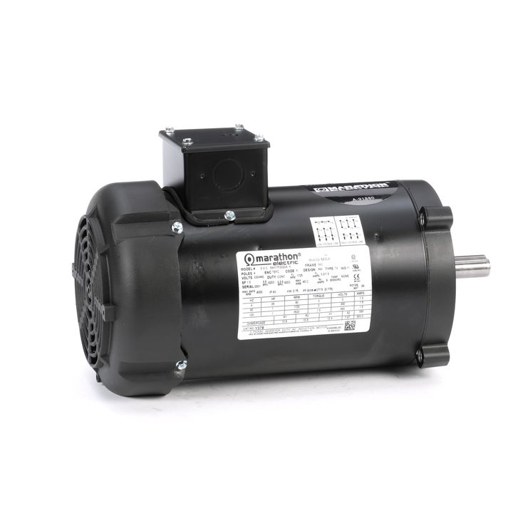 Marathon Electric Y376, 3/4 Hp, 1800 Rpm, 230/460 Vac, 3 PH, Totally Enclosed, C-Face Footless, Inverter Duty, MicroMAX, 56H17F2018