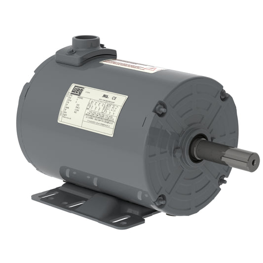 Weg Electric 00456AP3EGD145TZ-S, 3 Hp, 3600 Rpm, 143/5TZ Frame, 208-230/460 Vac, TEAO, 3 PH, Foot-mounted, Rolled Steel Grain Dryer Standard Efficiency.