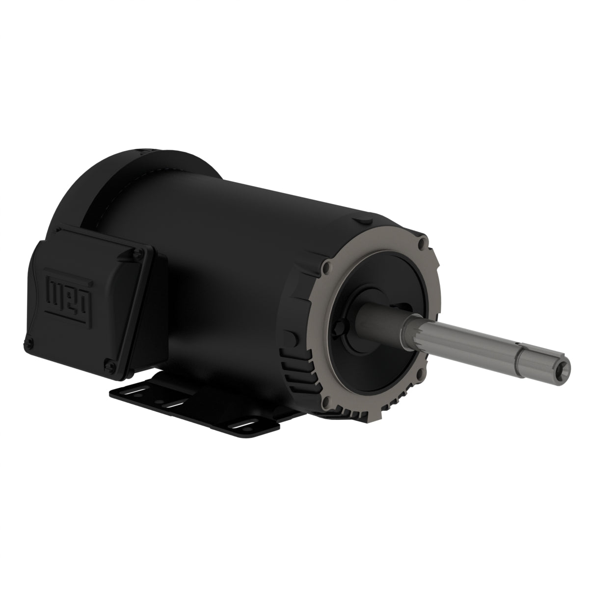 Weg Electric 00158ET3E145JM-SG, 1 1/2 Hp, 1800 Rpm, 145JM FR, 230/460//190-220/380-415 Vac, TEFC, 3 PH, Foot-mounted, Rolled Steel JM Pump.