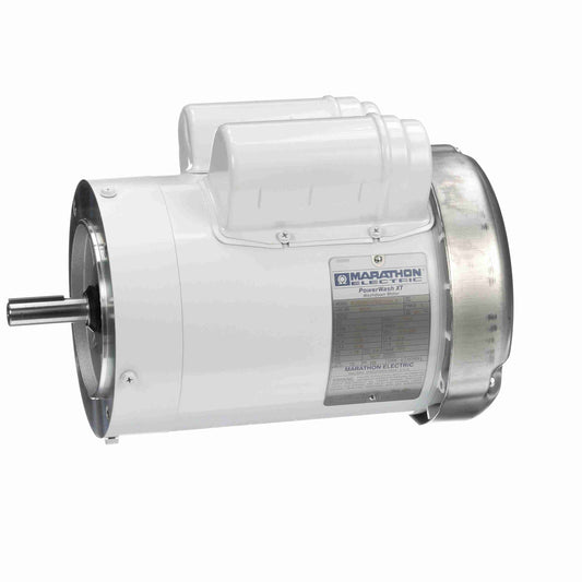 Marathon Electric N541, 3/4 Hp, 56C FR, 1800 Rpm, 115/208-230 V, 1 PH, Totally Enclosed, C-Face Footed, White Epoxy Washdown Duty, 56C17W5333.