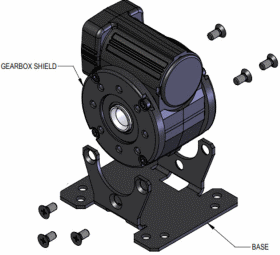 Bodine Electric 0958, Base Mount Kit for 5L/H Hollow Shaft Gearmotors