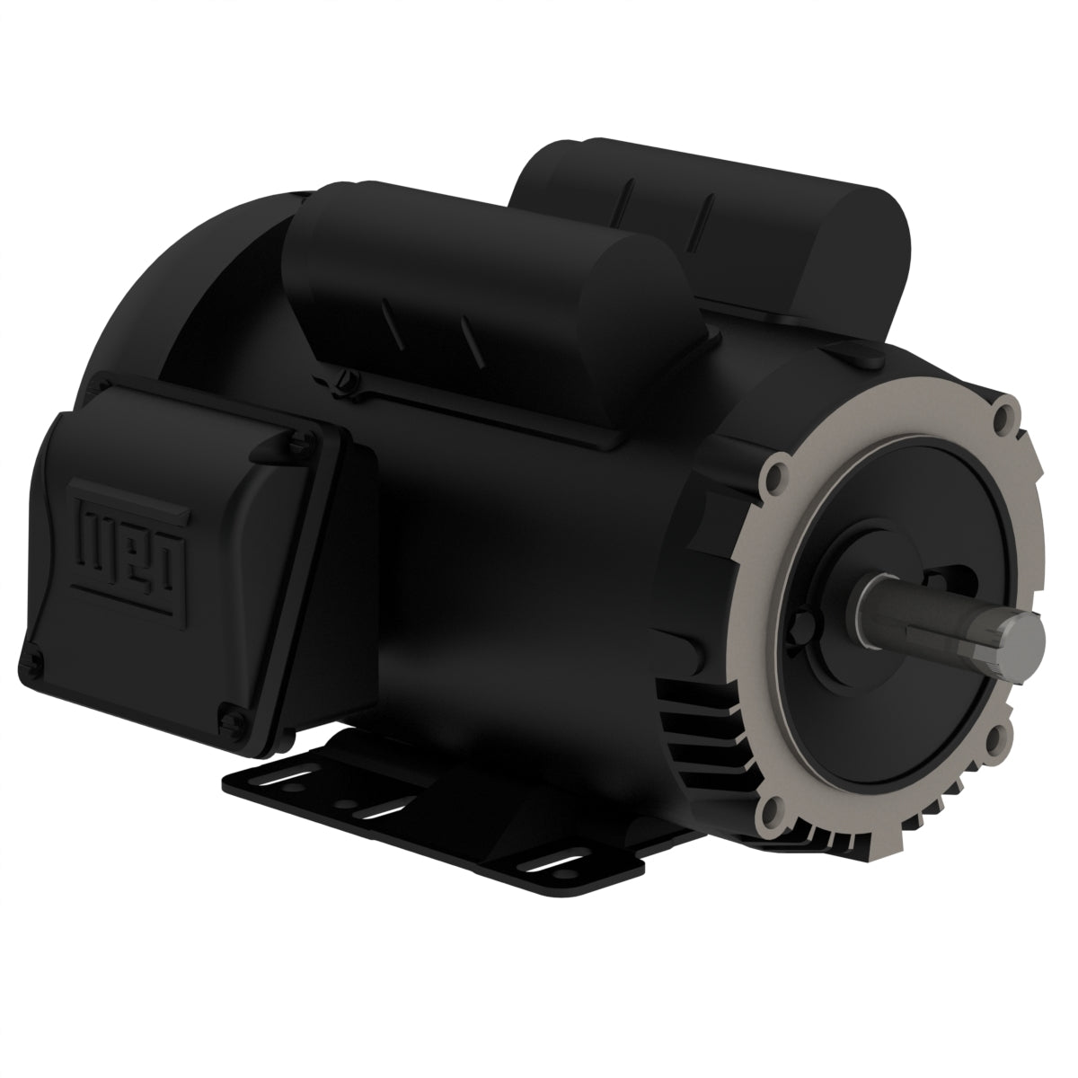 Weg Electric 00336ES1E145TC-S, 3 Hp, 143/5TC Frame, 3600 RPM, 208-230/460 Vac, TEFC, 1 PH, Foot-mounted, Rolled Steel.