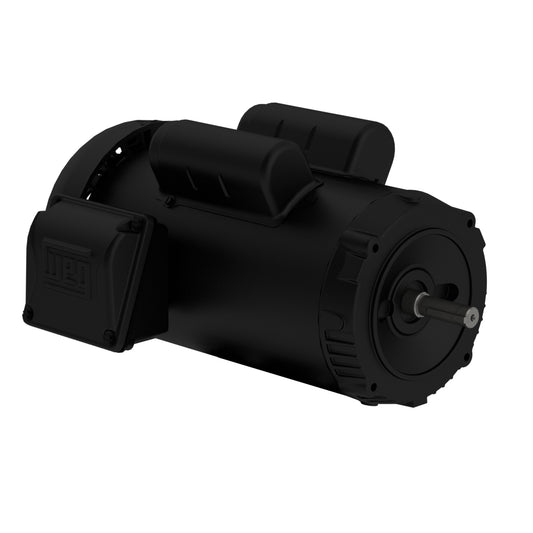 Weg Electric 00158ES1B56CFL-S, 1 1/2 Hp, 1800 Rpm, 56C FR, 115/208-230 Vac, TEFC, 1 PH, Footless, Rolled Steel.