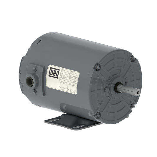 Weg Electric 00236AP3EAF143TZ-S, 2 Hp, 3600 Rpm, 143/5TZ FR, 208-230/460//190-220/380-415 Vac, TEAO, 3 PH, Foot-mounted, Cooling Rolled Steel High Efficiency.