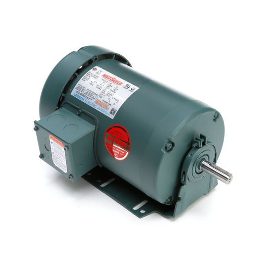 Leeson Electric 111917.00, 1/2 HP, 1800 RPM, 56 FR, TEFC, 208-230/460 Vac, 3 PH, Resilient Base, General Purpose