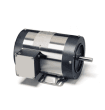 Leeson Electric 119490.00, 1 HP, 1800 RPM, 56HC FR, 230/460 Vac, 3 PH, TENV, C Face w/Base, Washguard