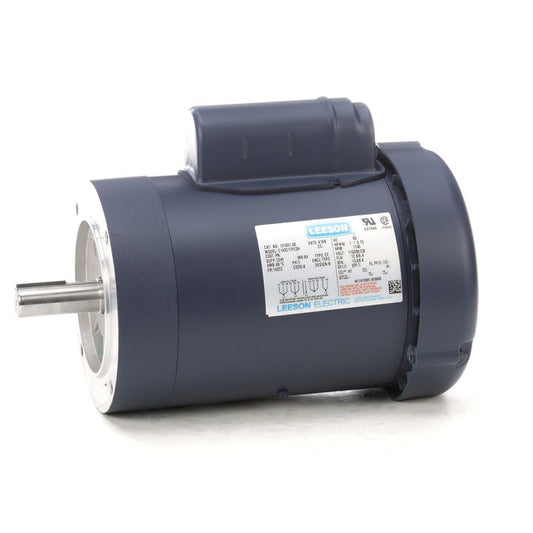 Leeson Electric 121001.00, 1 HP, 1800 RPM, 115/208-230 Vac, 1 PH, 143TC FR, TEFC, C-Face Less Base, General Purpose