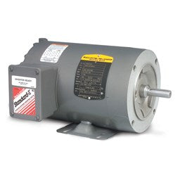 Baldor Electric CNM3531, 1/4 Hp, 1200 Rpm, 56C FR, 208-230/460 Vac, 3 PH, TENV, C-Face with Base, General Purpose Motor.