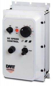 Dart Controls 125DV200EW-29, White NEMA 4X (Fwd/Off/Rev) Dual voltage with speed potentiometer with leads, knob and dial