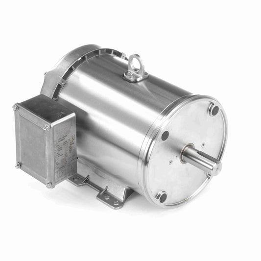 Leeson Electric 132565.00, 1 1/2 HP, 1200 RPM, 182TC FR, 230/460 Vac, TEFC, 3 PH, Rigid Base, Washdown Motor.