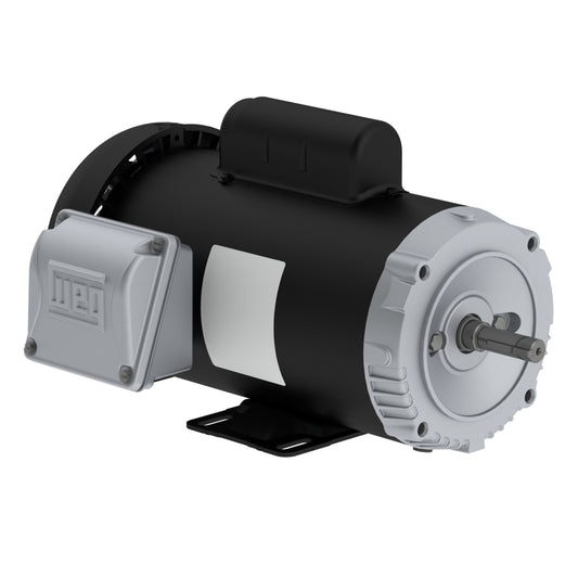 Weg Electric .7518ES1B56C-S, 3/4 Hp, 1800 Rpm, 56C FR, 115/208-230 Vac, TEFC, 1 PH, Foot-mounted, Rolled Steel.