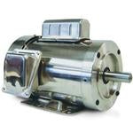 191483.00, 2 HP, 1800 RPM, 145TC FR, TEFC, 115/208-230 Vac, 1 PH, C-Face with Base, All Stainless Steel, Washguard Motor