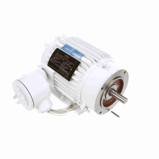 Leeson Electric 122395.00, 1 HP, 1800 RPM, 143TC FR, TEFC, 230/460 Vac, 3 PH, Rigid Base, All Stainless Steel, Washguard Motor.