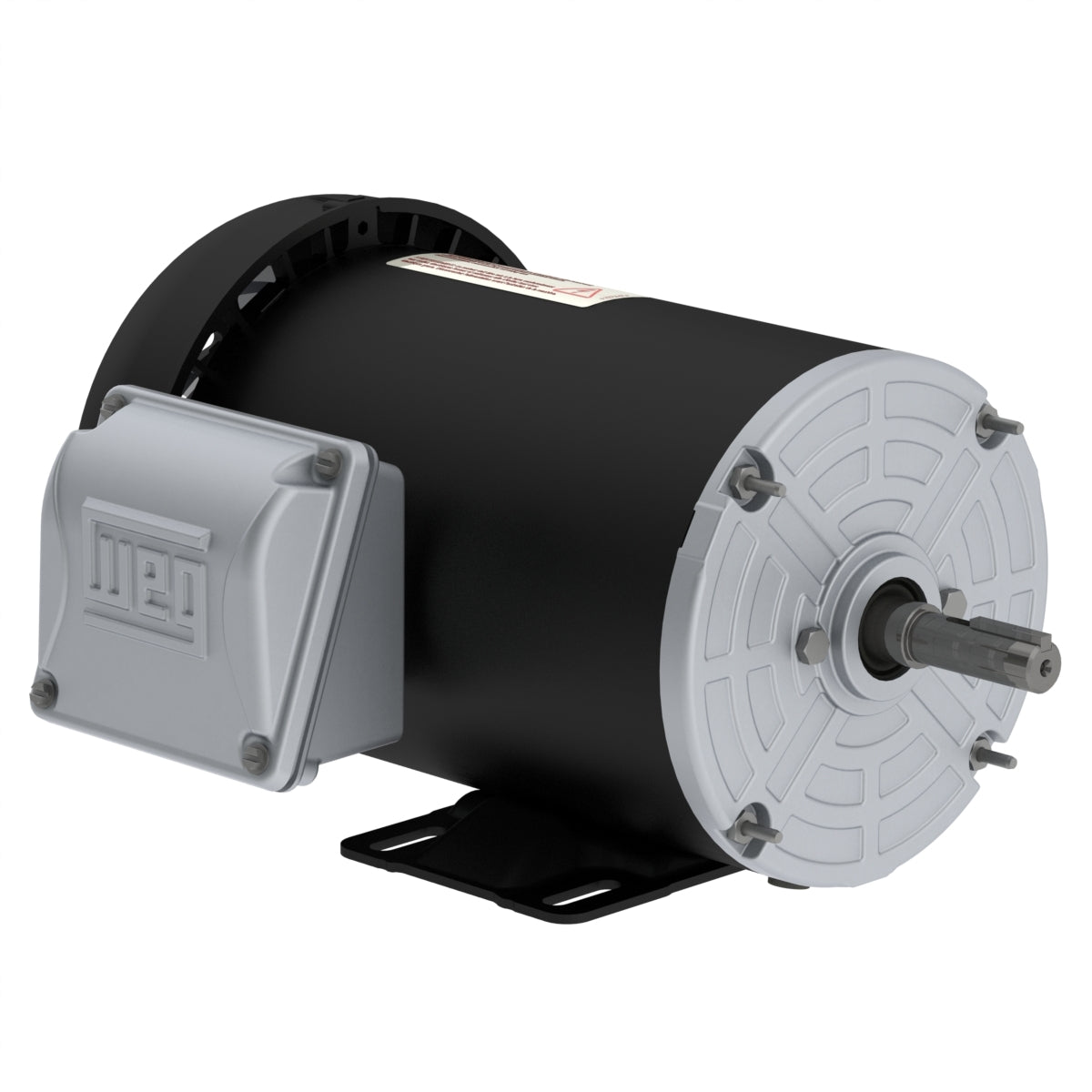 Weg Electric .5036ES3E56-S, 1/2 Hp, 3600 Rpm, 56 Frame, 208-230/460//190-220/380-415 Vac, TEFC, 3 PH, Foot-mounted, Rolled Steel Standard Efficiency.