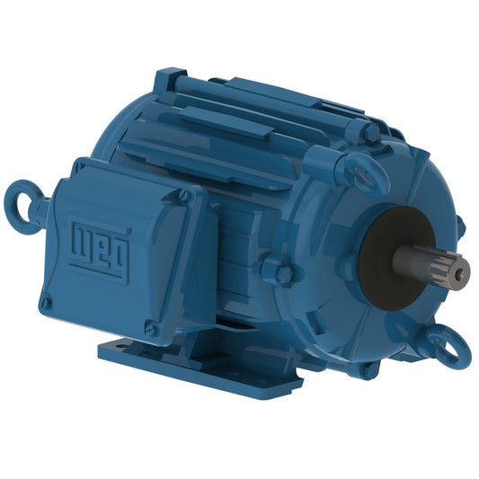 Weg Electric 00218AT3ECT145TF1-W2, 2 Hp, 1800 Rpm, 143/5T Frame, 208-230/460//380 Vac, TEAO, 3 PH, Foot-mounted, W22 Cooling Tower NEMA Premium Efficiency.