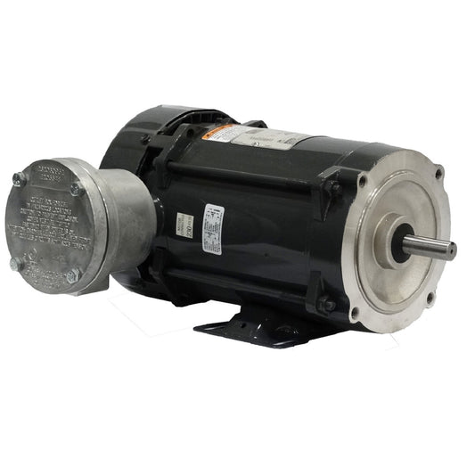 Weg Electric 00158XT3E56CFL, 1 1/2 Hp, 1800 Rpm, 56C FR, 230/460 Vac, TEFC, 3 PH, Footless, Flameproof Motor.