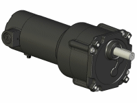 Bodine Electric 0161, 1/17 Hp, 42 Rpm, 60:1, 65 Lb-in., 24A4BEPM-Z3, 130 Vdc., Permanent Magnet, No accessory shaft, Parallel Shaft