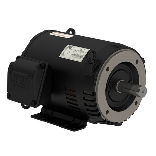 Weg Electric 01012OT3E256JM-S, 10  Hp, 254/JM Frame, 1200 RPM, 230/460//190-220/380-415 Vac, ODP, 3 PH, Foot-Mounted, Rolled Steel JM Pump NEMA.