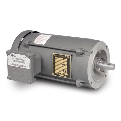 Baldor Electric VM7035T, 1 1/2 Hp, 1200 RPM, 145TC FR, 230/460 Vac, 3 PH, C-Face, No Drip Cover, Footless, Explosion Proof Motor