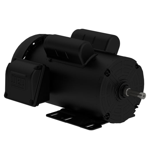 Weg Electric 00158ES1B56-S, 1 1/2 Hp, 1800 Rpm, 56H FR, 115/208-230 Vac, TEFC, 1 PH, Foot-mounted, Rolled Steel.