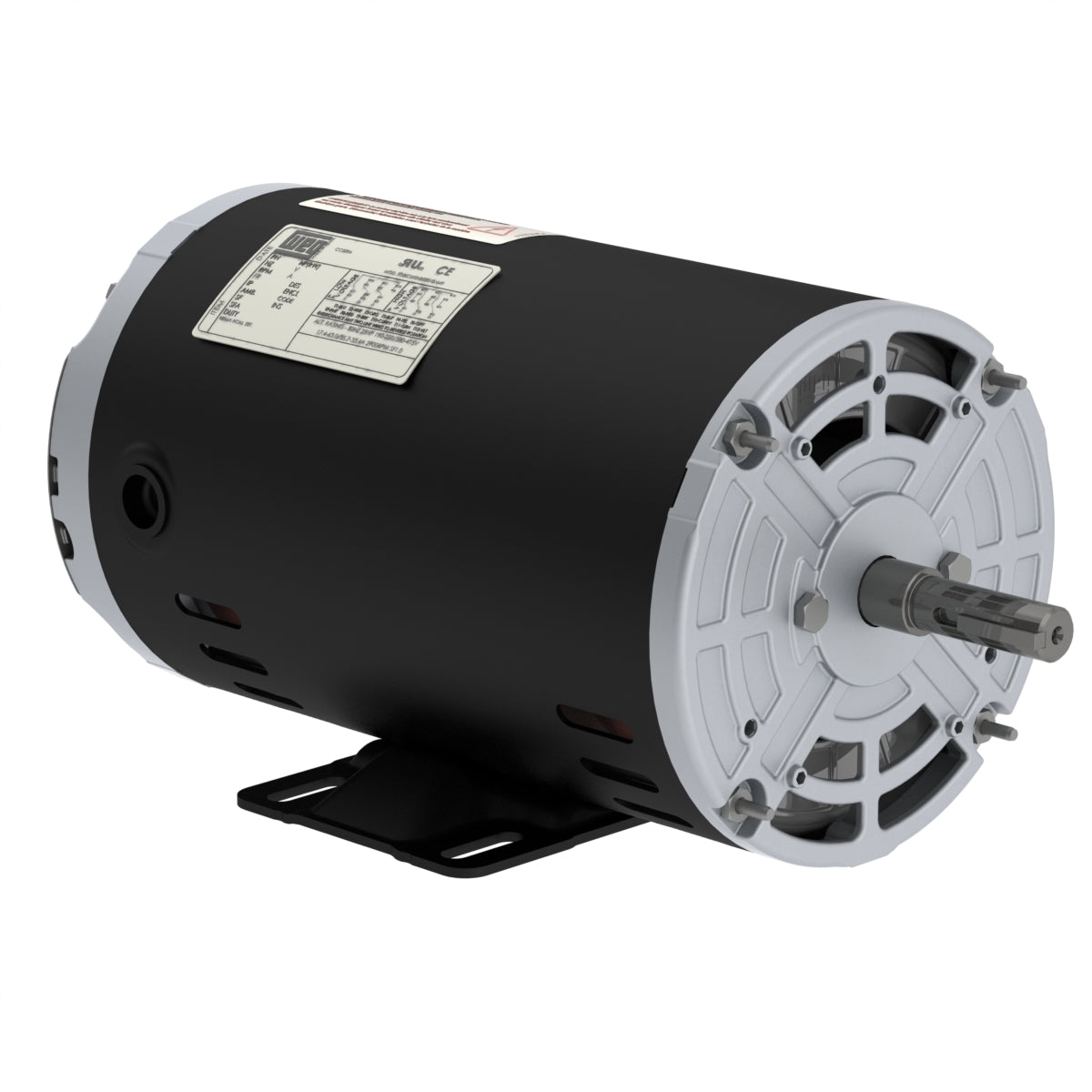 Weg Electric .5018OT3H56-S, 1/2 Hp, 1800 Rpm, 56 FR, 575 Vac, ODP, 3 PH, Foot-mounted, Rolled Steel Premium Efficiency.