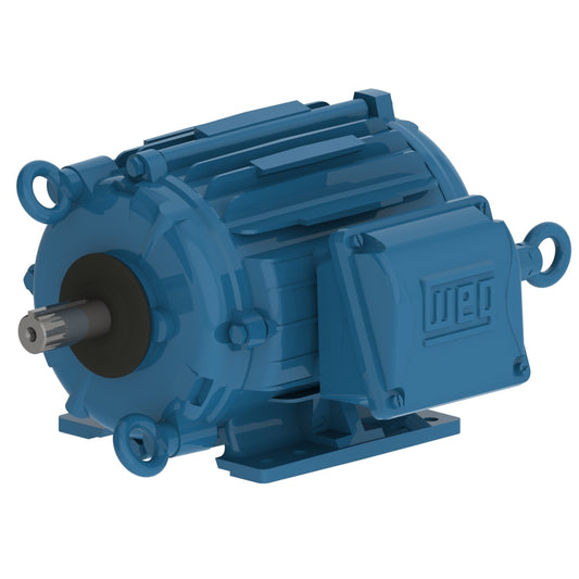 Weg Electric 00218AT3ECT145T-W22, 2 Hp, 1800 Rpm, 143/5T FR, 208-230/460//380 Vac, TEAO, 3 PH, Foot-mounted, Cooling Tower.