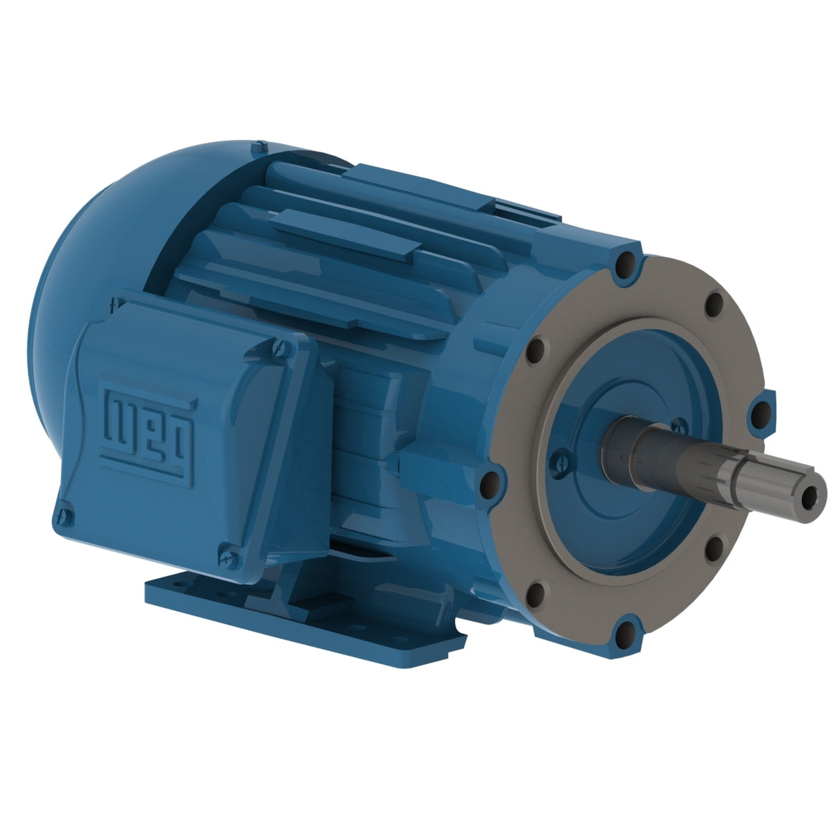 Weg Electric 00156ET3E143JM-W22, 1 1/2 Hp, 3600 Rpm, 143/5JM FR, 230/460//380 Vac, TEFC, 3 PH, Foot-mounted, NEMA Premium Efficiency.