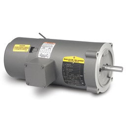 Baldor Electric KBM3458, 1/4 Hp, 1800 Rpm, 56C FR, 208-230/460 Vac, 1 PH, TEFC, Footless, Inverter Ready Super-E* Motor