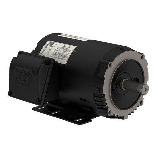 Weg Electric 00158OT3P145TC-S, 1 1/2 Hp, 1800 Rpm, 143/5TC FR, 200 Vac, ODP, 3 PH, Foot-mounted, Rolled Steel.